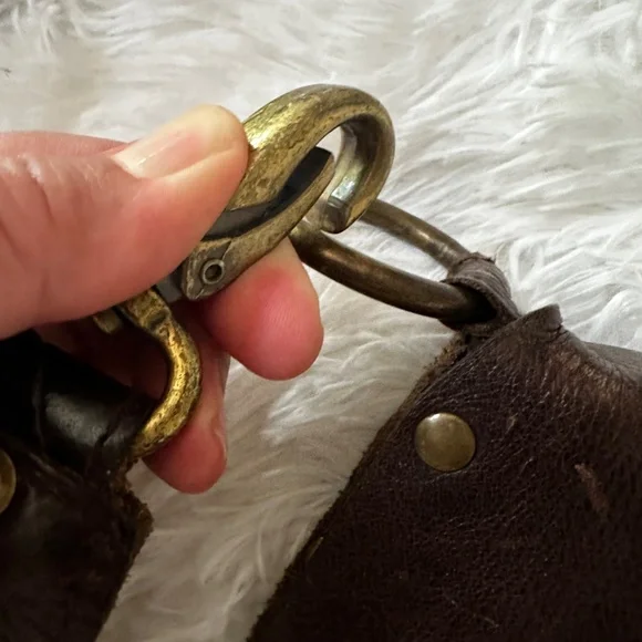 Vintage 💖 BellaAna Leather Purse with genuine turquoise inlays. 💎 One of a kind. - Picture 8 of 16